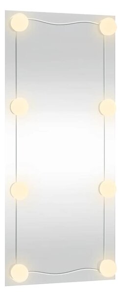 Nástěnné zrcadlo s LED osvětlením 50 x 100 cm sklo obdélníkové 3189157