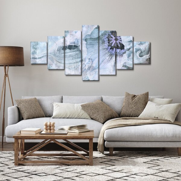 Obraz - Květinová freska na cihlové zdi (210x100 cm)