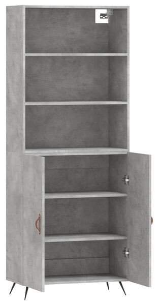 Skříň highboard betonově šedá 69,5x34x180 cm kompozitní dřevo 3189225