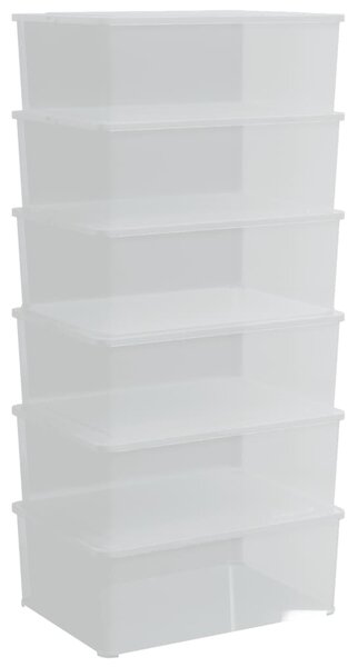 Plastové úložné boxy 6 ks 10 l stohovatelné 3189187