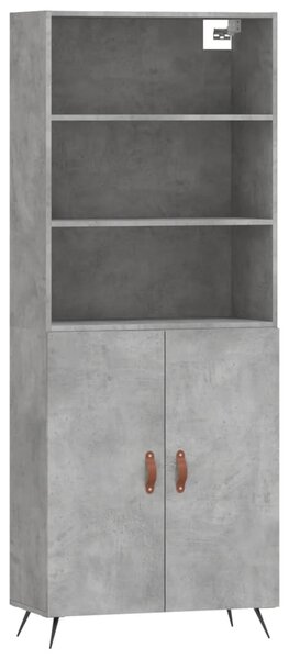 Skříň highboard betonově šedá 69,5x34x180 cm kompozitní dřevo 3189225