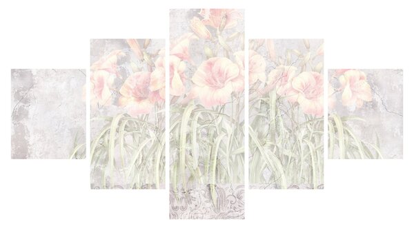 Obraz - Freska lilií (125x70 cm)