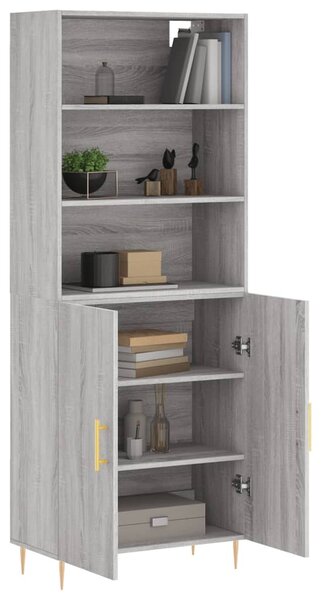 Skříň highboard šedá sonoma 69,5 x 34 x 180 cm kompozitní dřevo 3189243