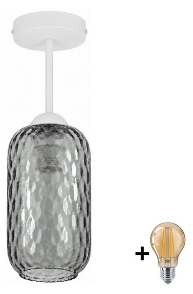 BRILAGI - LED Přisazený lustr R GLASS 1xE27/60W/230V pr. 14 cm bílá/kouř šedá