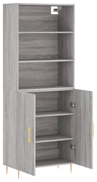 Skříň highboard šedá sonoma 69,5 x 34 x 180 cm kompozitní dřevo 3189243