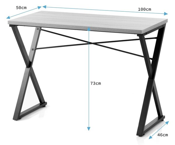 Psací stůl s deskou v dekoru ořech LIRN