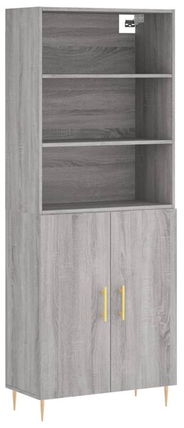 Skříň highboard šedá sonoma 69,5 x 34 x 180 cm kompozitní dřevo 3189243