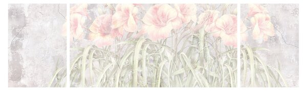 Obraz - Freska lilií (170x50 cm)