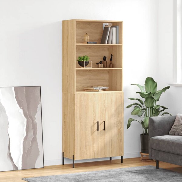 Skříň highboard dub sonoma 69,5 x 34 x 180 cm kompozitní dřevo 3189264