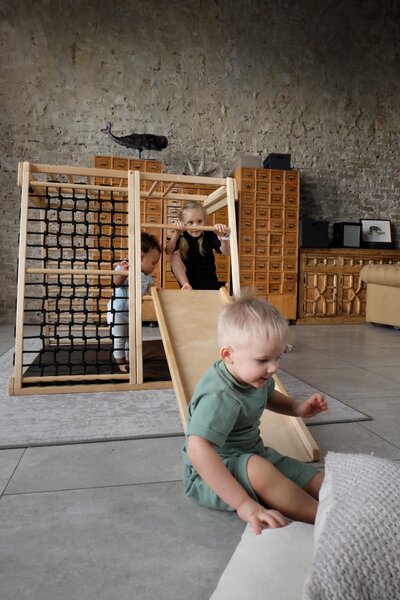 Kidwood Dětské domácí dřevěné hřiště a prolézačka Sailor Black
