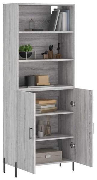 Skříň highboard šedá sonoma 69,5 x 34 x 180 cm kompozitní dřevo 3189267