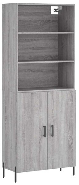 Skříň highboard šedá sonoma 69,5 x 34 x 180 cm kompozitní dřevo 3189267