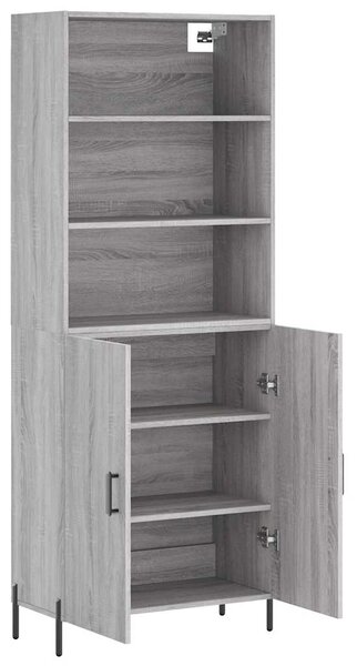 Skříň highboard šedá sonoma 69,5 x 34 x 180 cm kompozitní dřevo 3189267