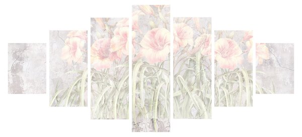 Obraz - Freska lilií (210x100 cm)