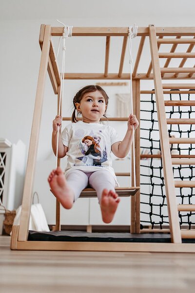 Kidwood Dětské domácí dřevěné hřiště a prolézačka Sailor Black