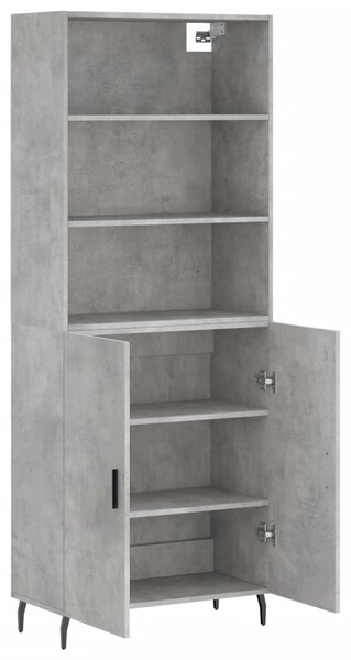 Skříň highboard betonově šedá 69,5x34x180 cm kompozitní dřevo 3189273