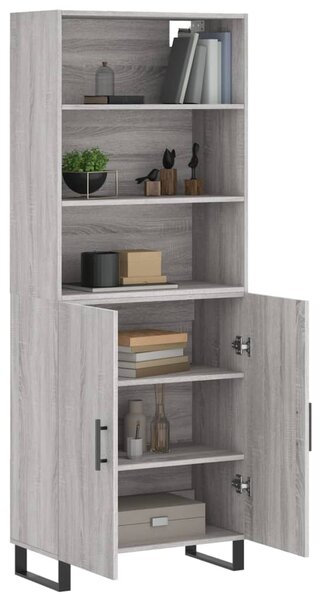 Skříň highboard šedá sonoma 69,5 x 34 x 180 cm kompozitní dřevo 3189283