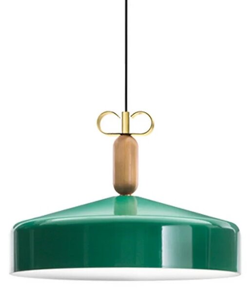 Il Fanale Závěsné svítidlo Bon Ton, N2, ø450mm Barva: Zelená, Barva komponentu: Mosaz