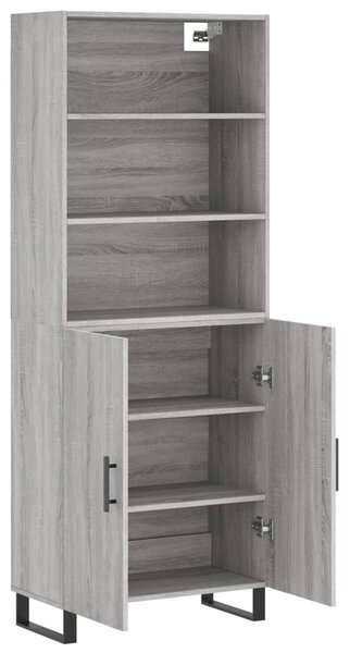 Skříň highboard šedá sonoma 69,5 x 34 x 180 cm kompozitní dřevo 3189283