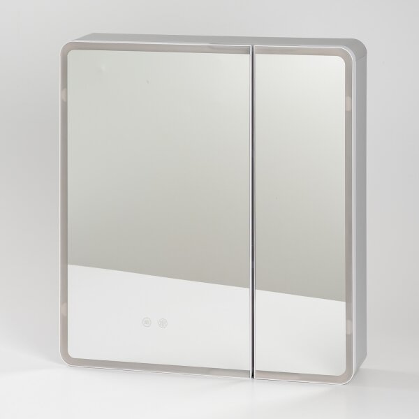 BRILAGI - LED Zrcadlová koupelnová skříňka s podsvícením NOTO DOUBLE 60x65 cm