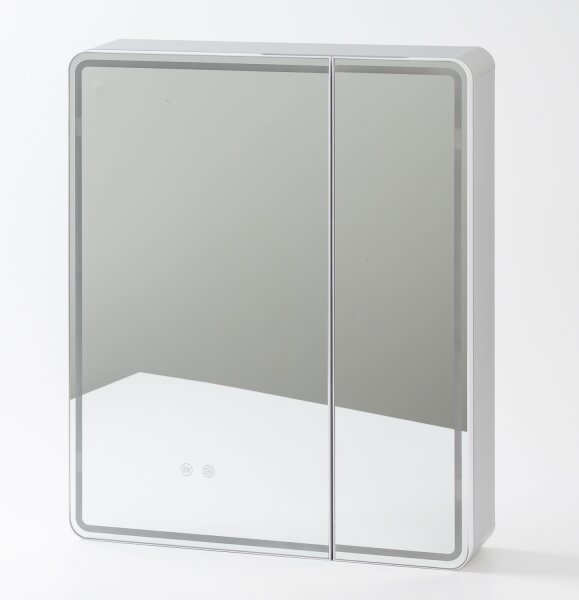 BRILAGI - LED Zrcadlová koupelnová skříňka s podsvícením NOTO DOUBLE 60x70 cm