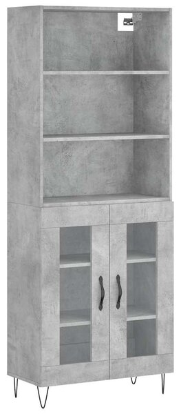 Skříň highboard betonově šedá 69,5x34x180 cm kompozitní dřevo 3189313