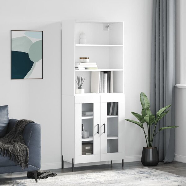 Skříň highboard bílá 69,5 x 34 x 180 cm kompozitní dřevo 3189325