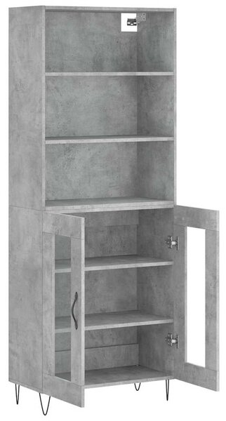 Skříň highboard betonově šedá 69,5x34x180 cm kompozitní dřevo 3189313