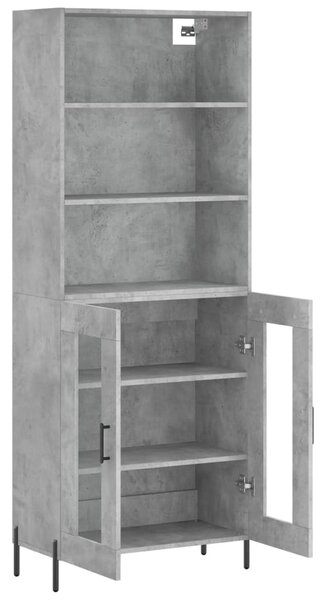 Skříň highboard betonově šedá 69,5x34x180 cm kompozitní dřevo 3189329