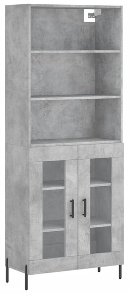 Skříň highboard betonově šedá 69,5x34x180 cm kompozitní dřevo 3189329