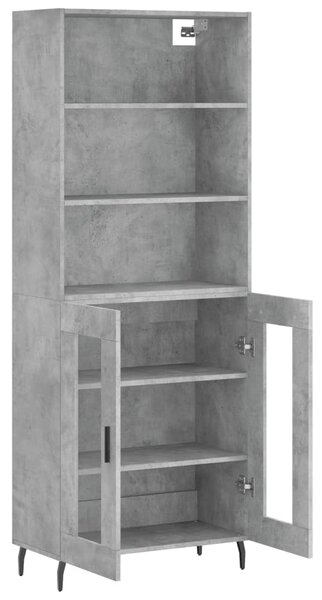Skříň highboard betonově šedá 69,5x34x180 cm kompozitní dřevo 3189337