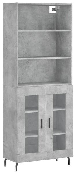 Skříň highboard betonově šedá 69,5x34x180 cm kompozitní dřevo 3189337
