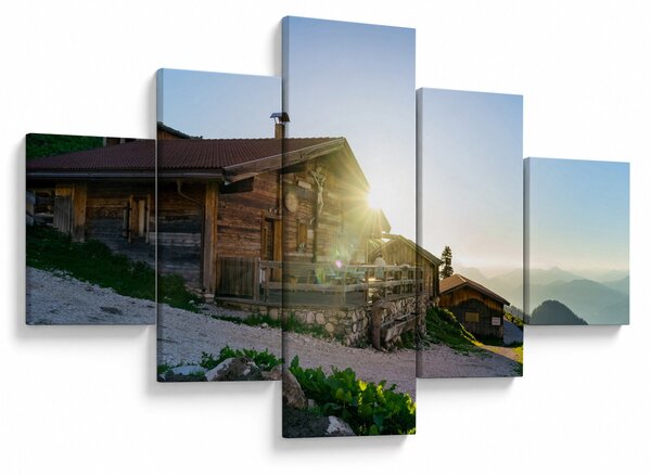 Obraz - Ráno v alpách, Tyrolsko (125x70 cm)