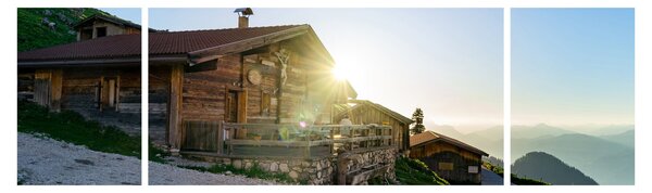 Obraz - Ráno v alpách, Tyrolsko (170x50 cm)