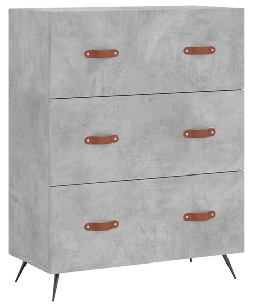 Skříň highboard betonově šedá 69,5x34x180 cm kompozitní dřevo 3189353