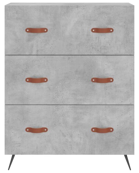 Skříň highboard betonově šedá 69,5x34x180 cm kompozitní dřevo 3189353