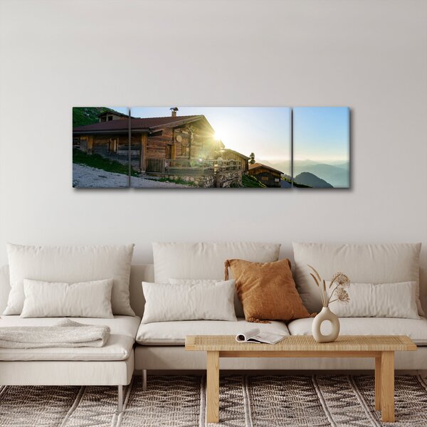 Obraz - Ráno v alpách, Tyrolsko (170x50 cm)