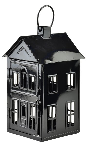 Mondex Kovová lucerna Roger 14,8x14,3x26,8 cm černá