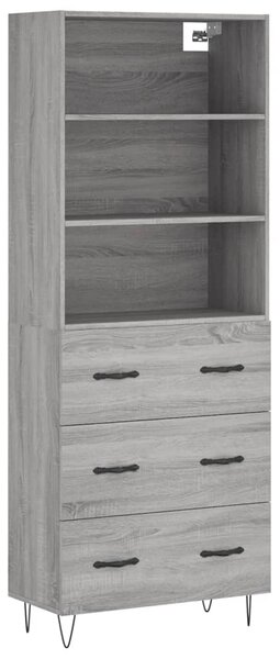 Skříň highboard šedá sonoma 69,5 x 34 x 180 cm kompozitní dřevo 3189379