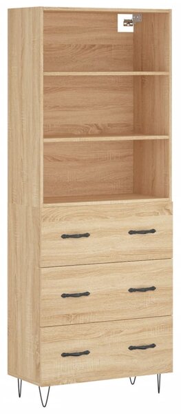 Skříň highboard dub sonoma 69,5 x 34 x 180 cm kompozitní dřevo 3189376
