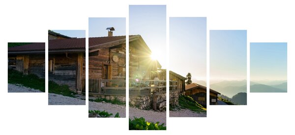 Obraz - Ráno v alpách, Tyrolsko (210x100 cm)