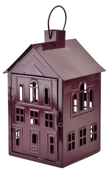 Mondex Kovová lucerna Roger 20,3x20x33,8 cm fialová