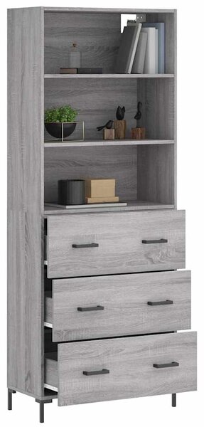 Skříň highboard šedá sonoma 69,5 x 34 x 180 cm kompozitní dřevo 3189387