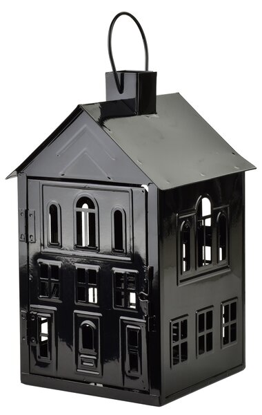 Mondex Kovová lucerna Roger 20,3x20x33,8 cm černá
