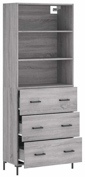Skříň highboard šedá sonoma 69,5 x 34 x 180 cm kompozitní dřevo 3189387