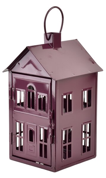 Mondex Kovová lucerna Roger 14,8x14,3x26,8 cm fialová