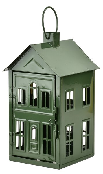 Mondex Kovová lucerna Roger 14,8x14,3x26,8 cm zelená