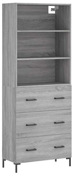 Skříň highboard šedá sonoma 69,5 x 34 x 180 cm kompozitní dřevo 3189387