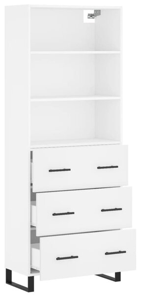 Skříň highboard bílá 69,5 x 34 x 180 cm kompozitní dřevo 3189405