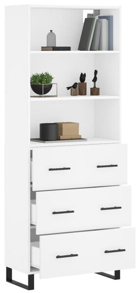 Skříň highboard bílá 69,5 x 34 x 180 cm kompozitní dřevo 3189405